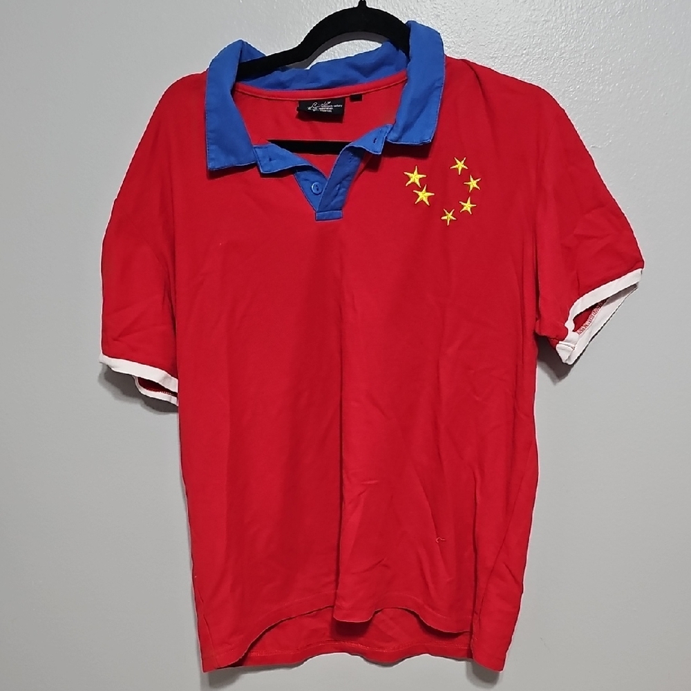 Red and Blue Mens Firefly Polo Xl